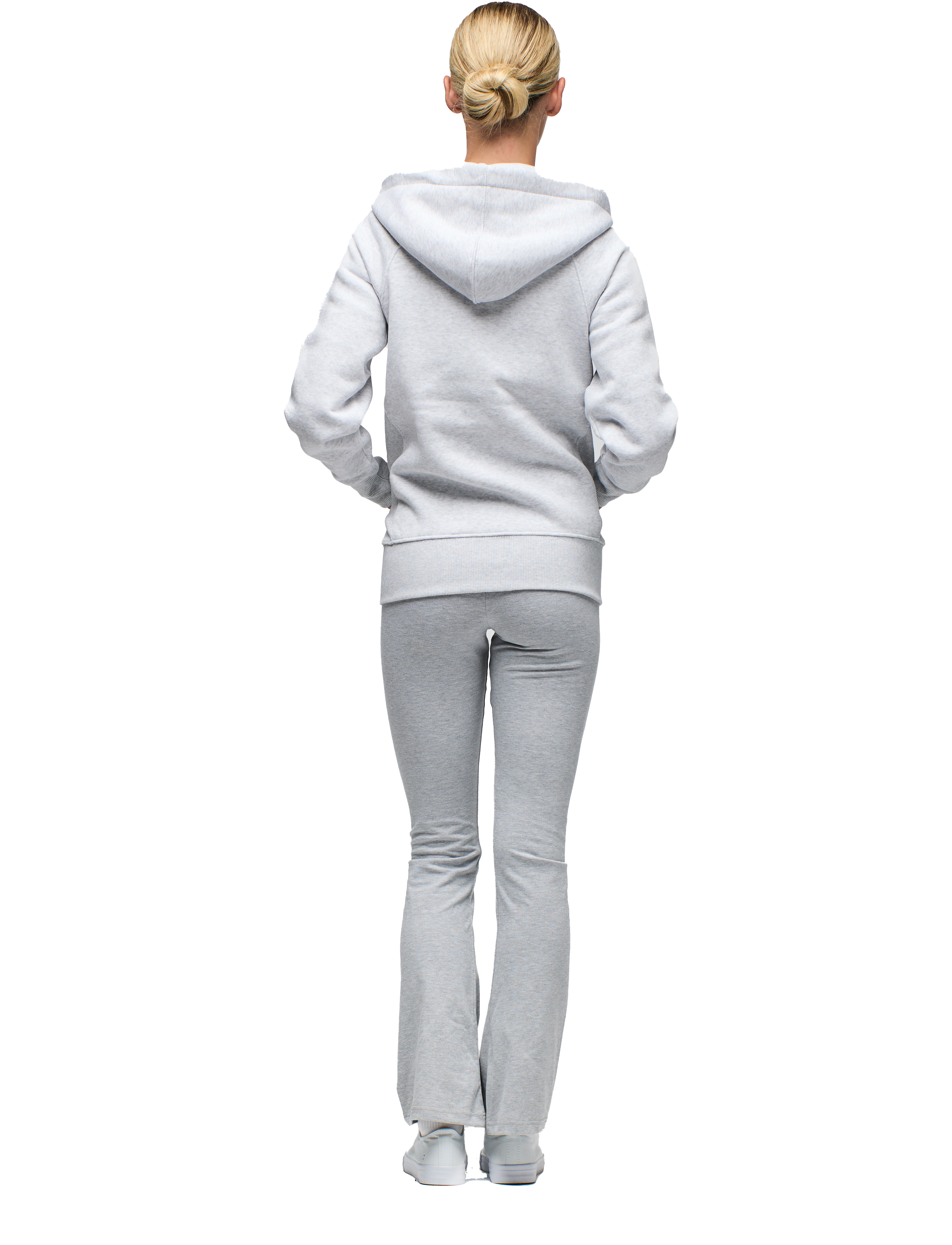 Felles Russegenser Hood Zip Lys Grå