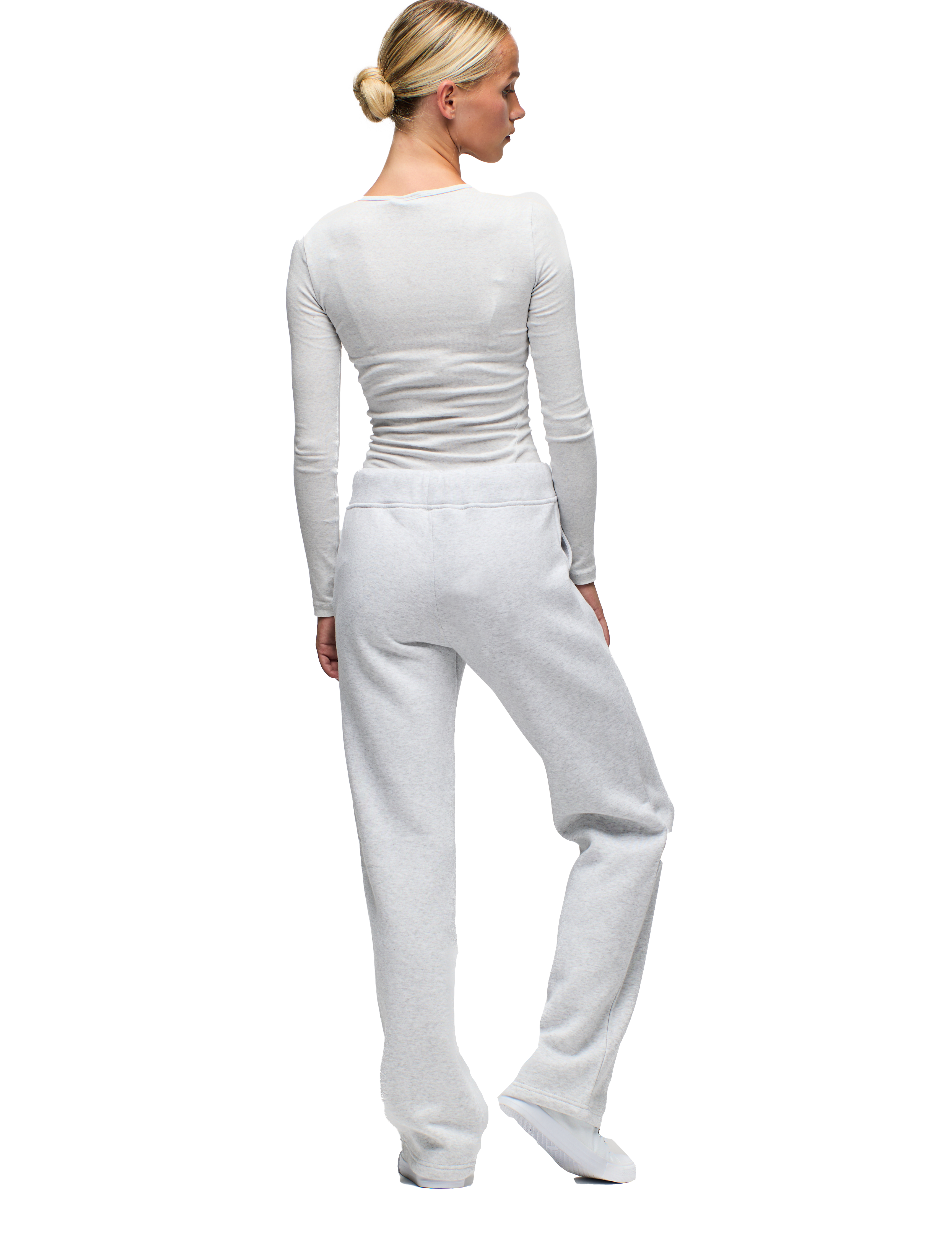 Joggebukse Jente Straight Lys Grå