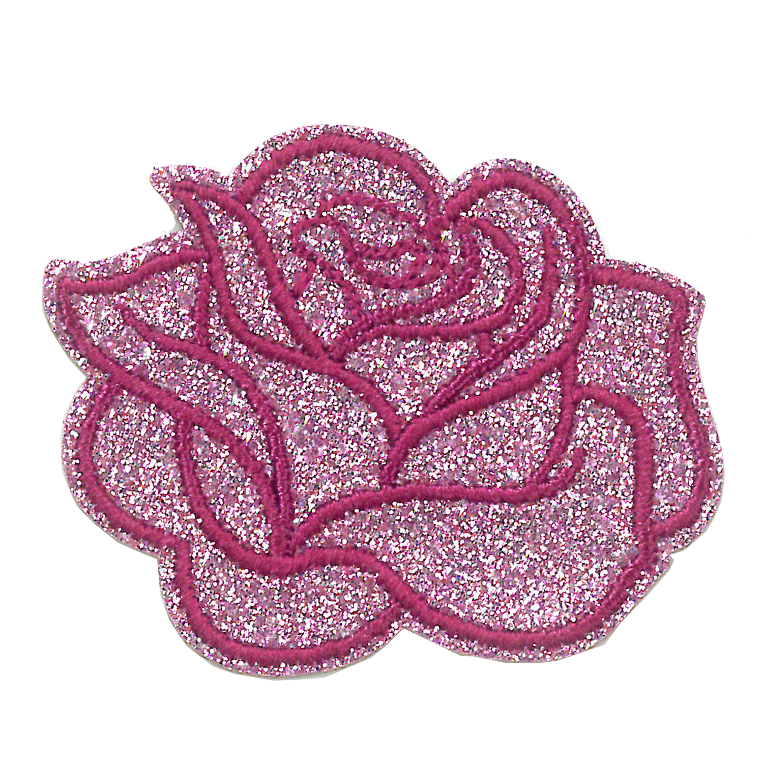 Badge Rose Glitter - 344