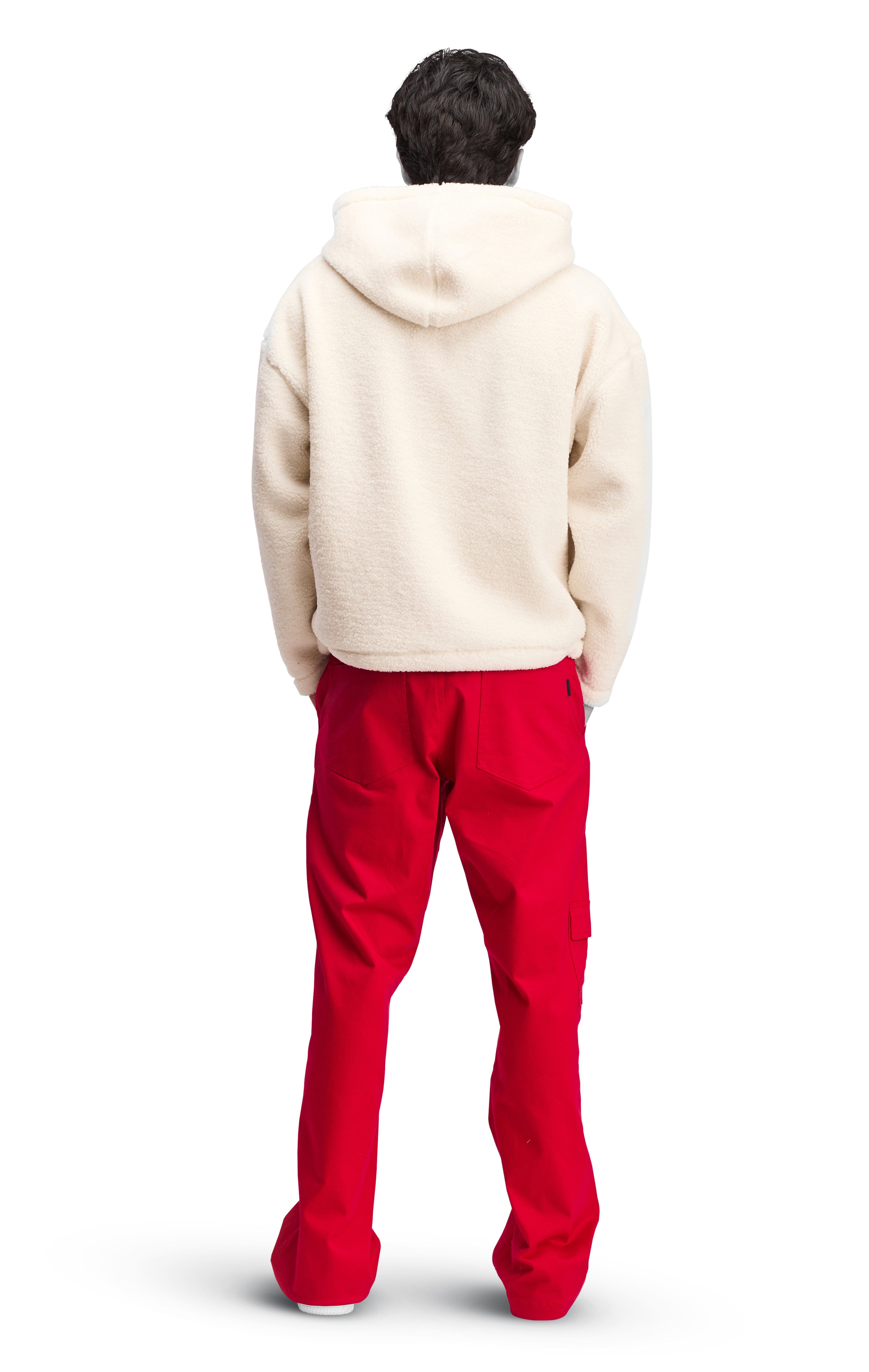 Fleece Unisex Hood Softline Plush White