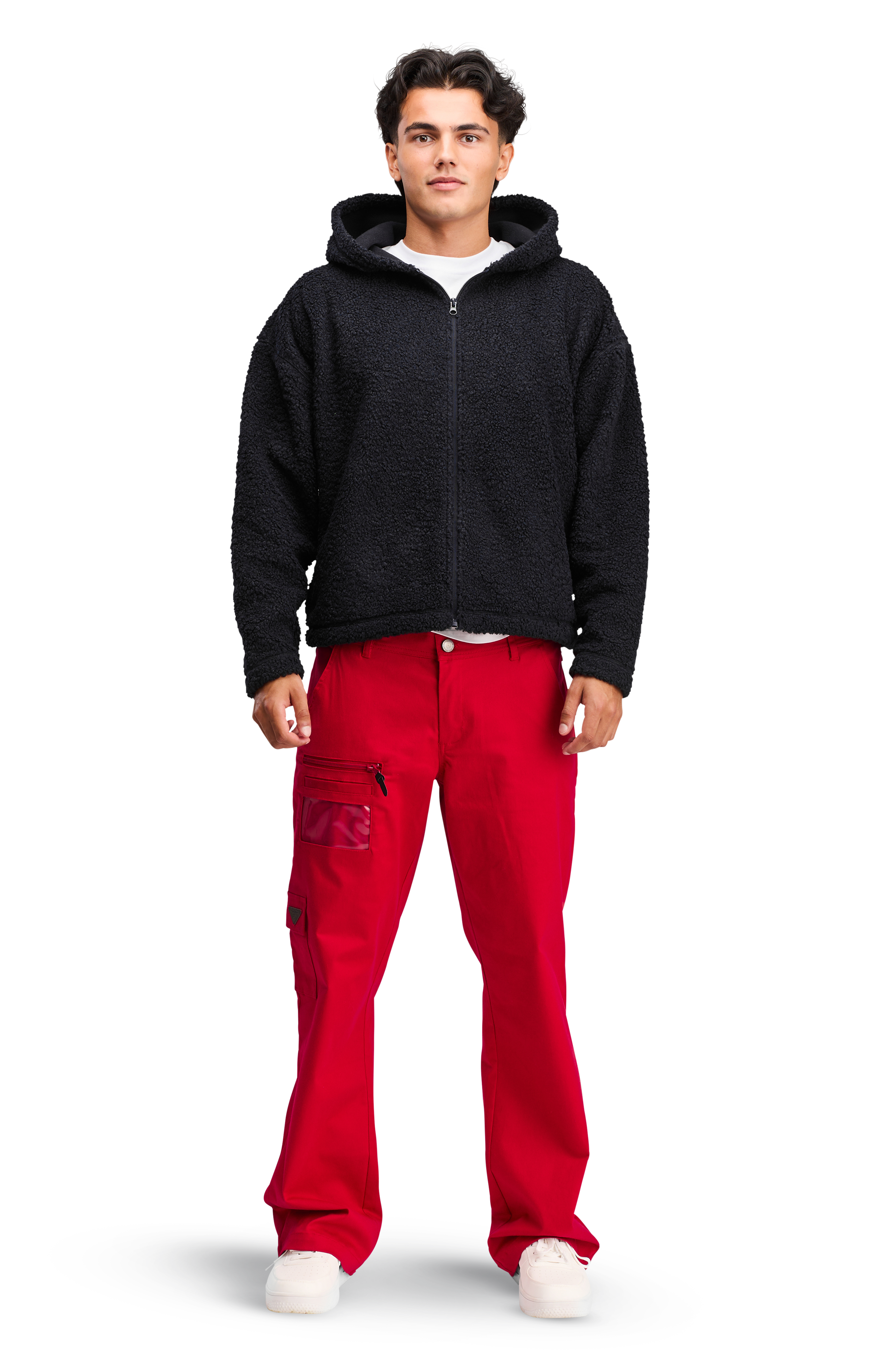 Fleece Unisex Hood Softline Plush Navy