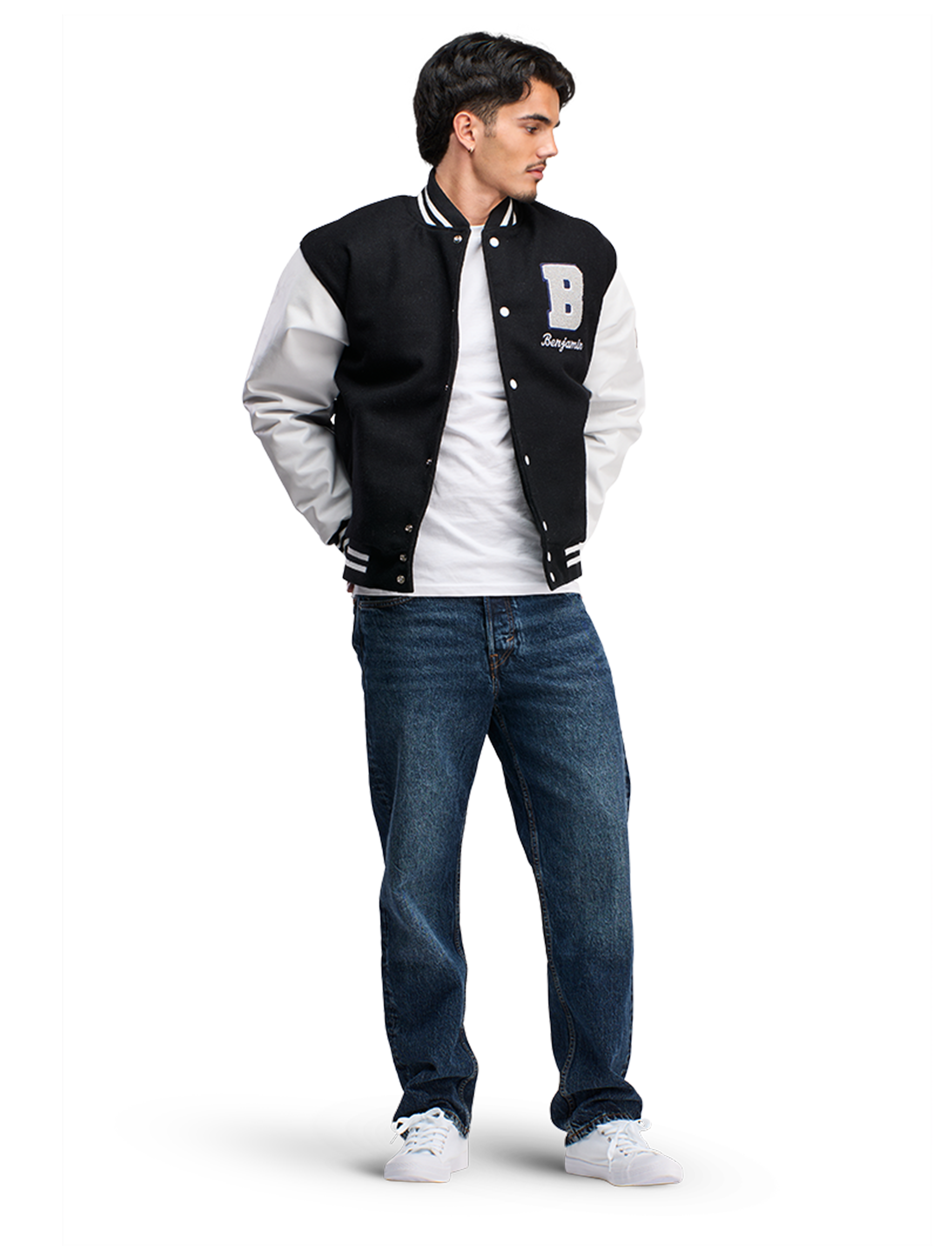 Baseballjakke Sort