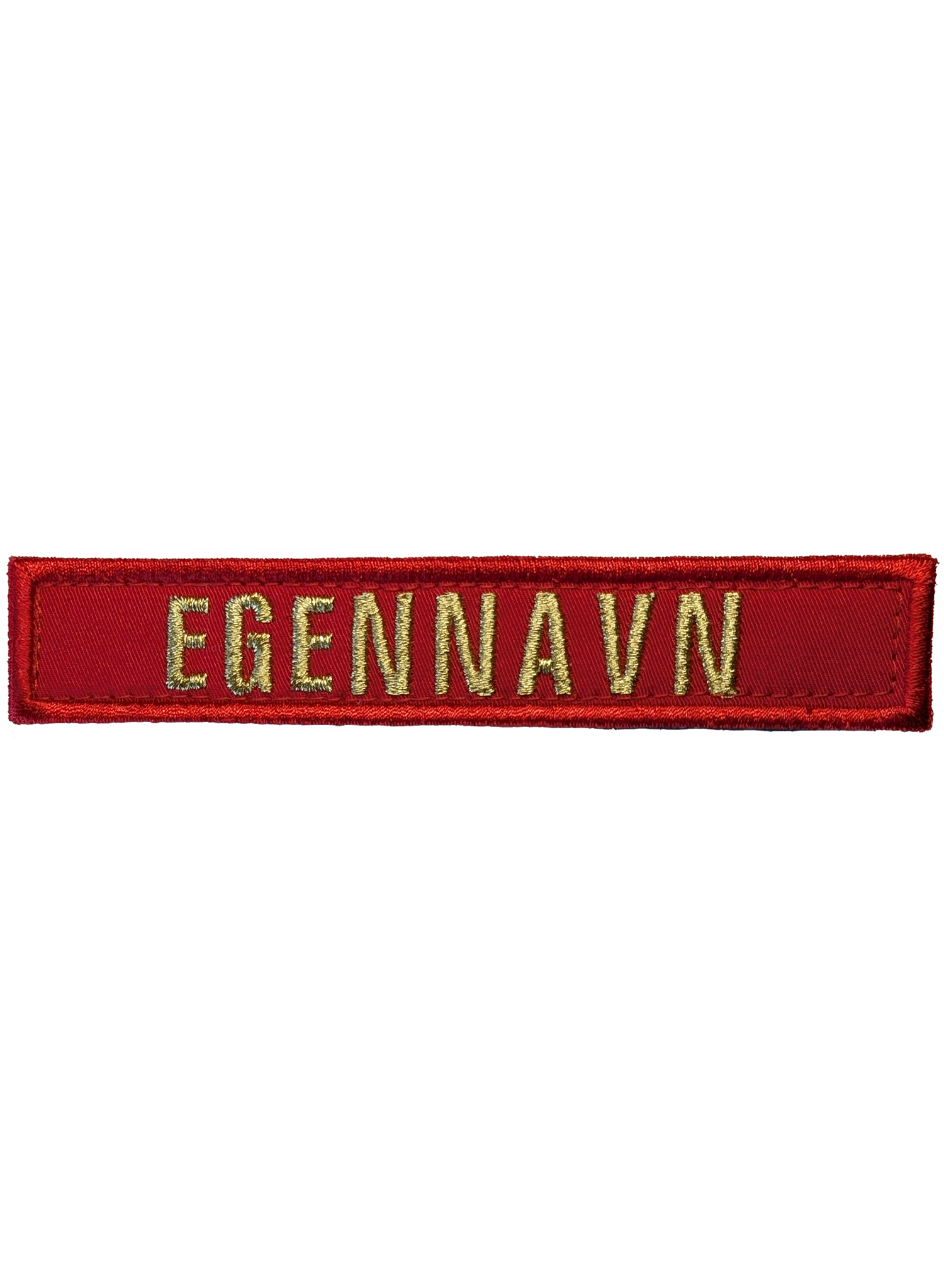Brodert Navnbadge - Rød