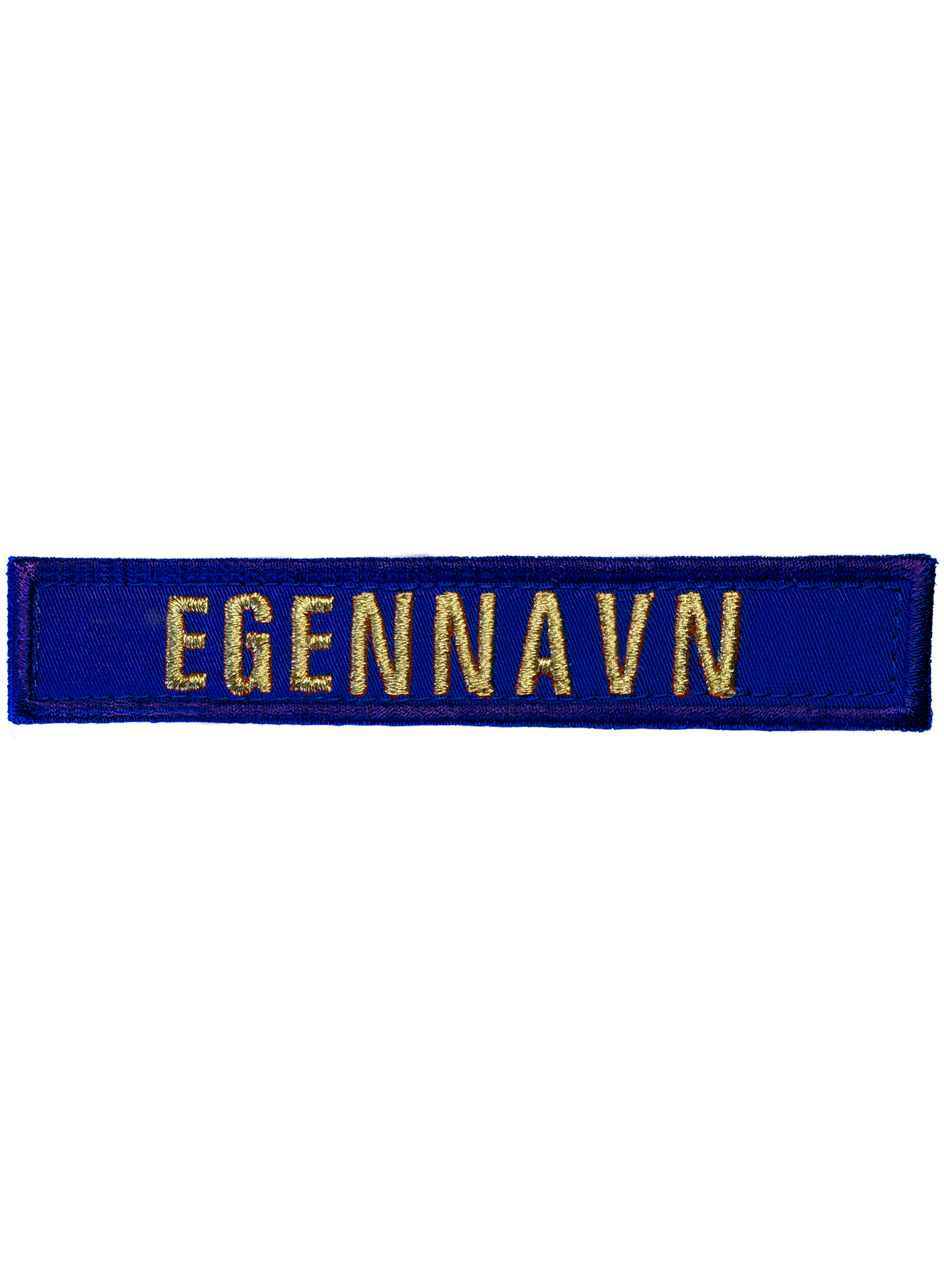 Brodert Navnbadge - Blå