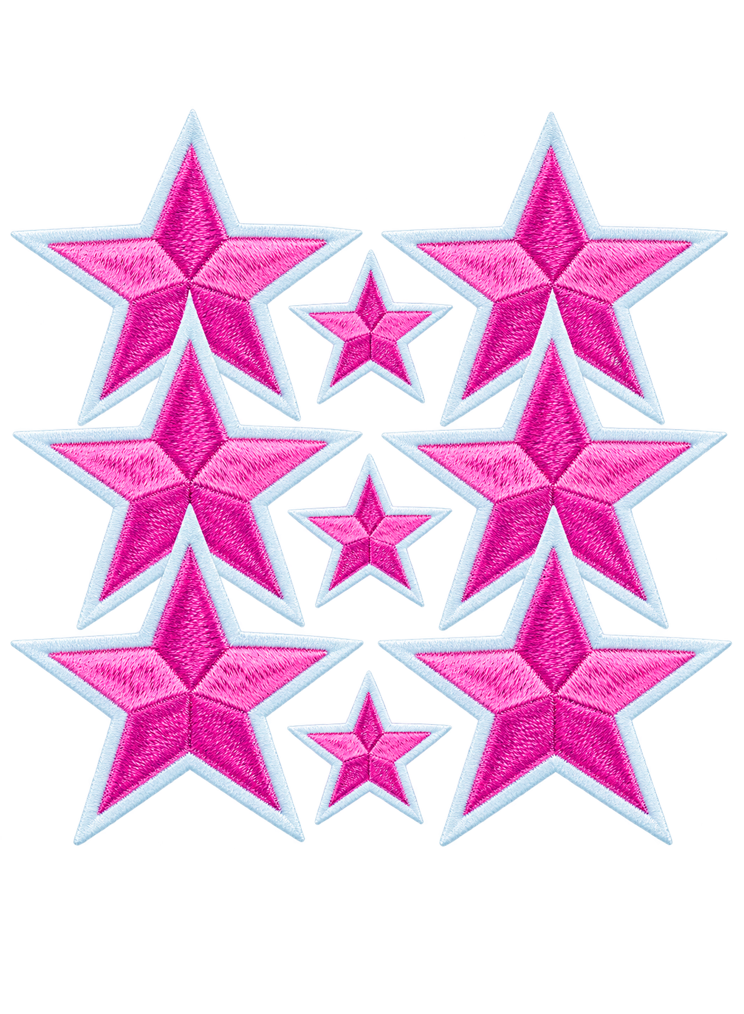 Badgesett Stjerner Rosa