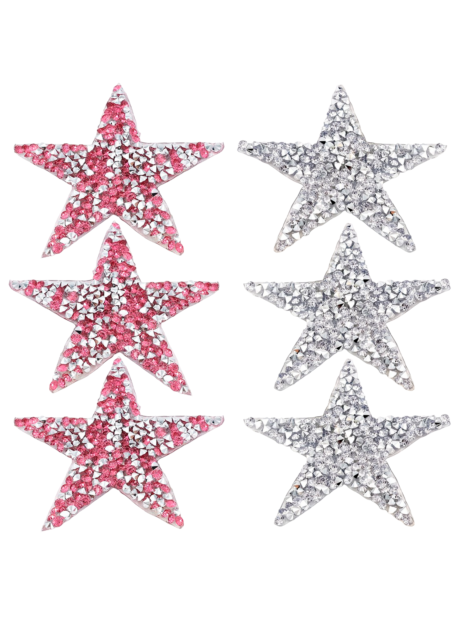 Badgesett Rhinestone Pink & Silver